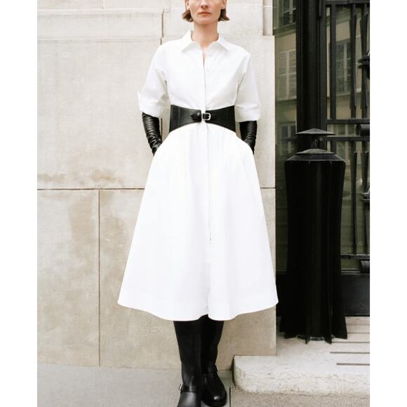 SIMKHAI Olson Belted Cotton Midi Dress Small - Picture 1 of 13